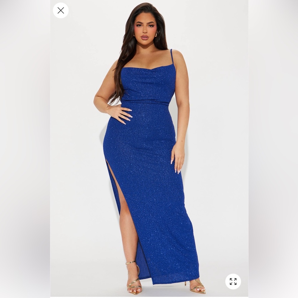 Fashion Nova Royal Blue Maxi Dress